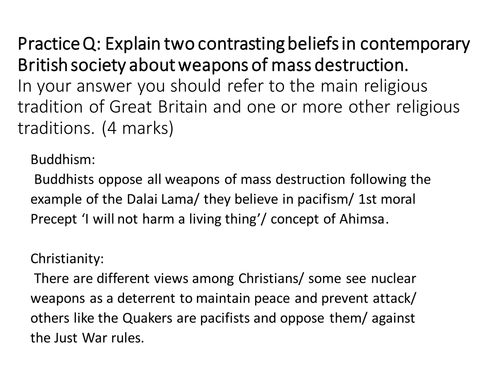 Victims of War GCSE Religious Studies New specification AQA/OCR