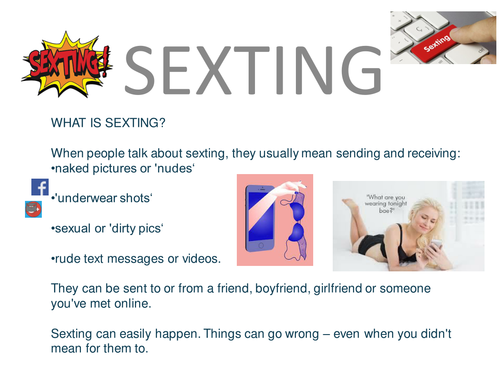 Sexting powerpoint for use alongside internet safety day or as an additional resource