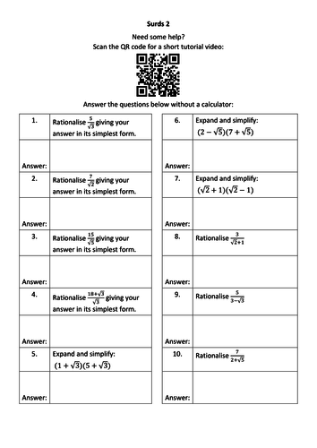 Catch Up Questions - Number - Editable Part 2