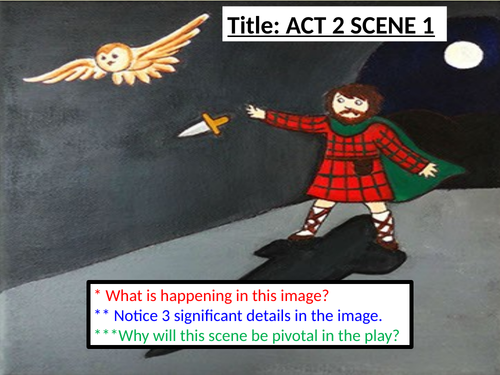 Macbeth: Act 2 Scene 1 (is this a dagger) soliloquy worksheets for lower ability students