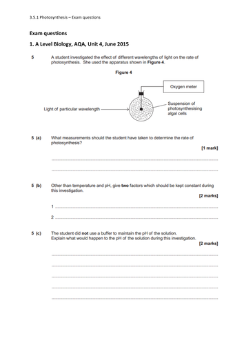 aqa biology a level past essay questions