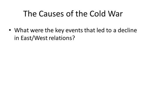 Origins of the Cold War PowerPoint