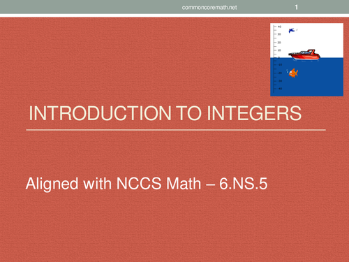 Introduction to Integers PowerPoint - 6.NS.5