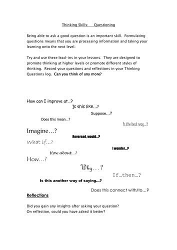 Questioning skills workshop