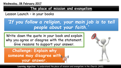 The place of mission and evangelism