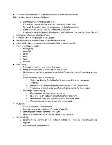 1.2.3 Software Development(LESSON NOTES) | Teaching Resources