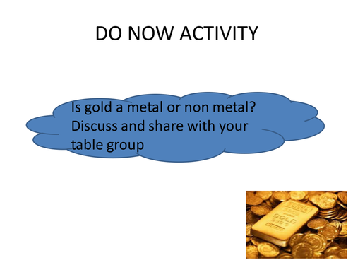 Year 7 new specification lesson 4 on non metals