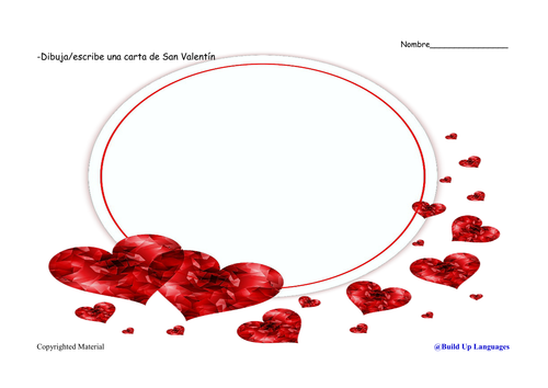 1.San Valentín- dibuja/escribe tu propia carta