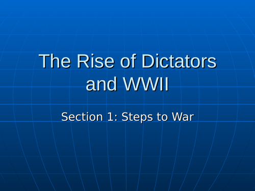 WW2 Dictators Presentation and Jotter Writing/Map activity