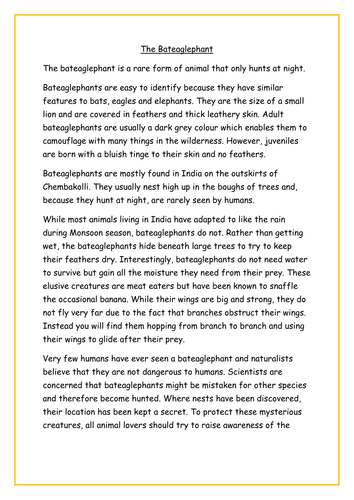 Non Chronological Report Example Text