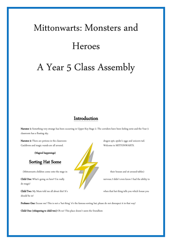 Harry Potter Themed Class Assembly Year 5