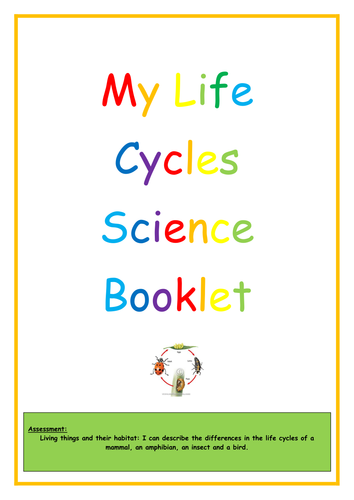 Animal's Life Cycle Booklet Year 5