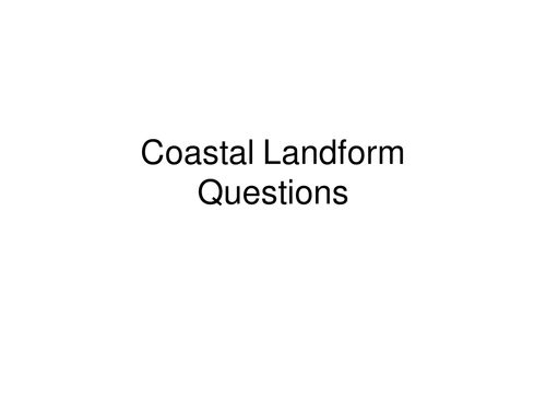 GCSE Practice Coastal Landform Questions
