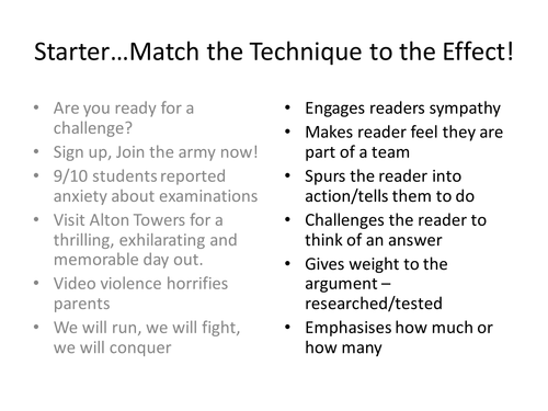 Writing to Persuade English Language GCSE / KS3