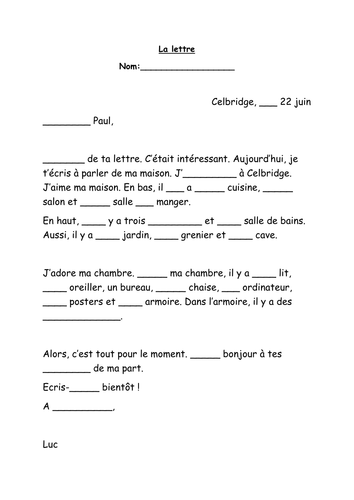 How To Write A Letter In French Format