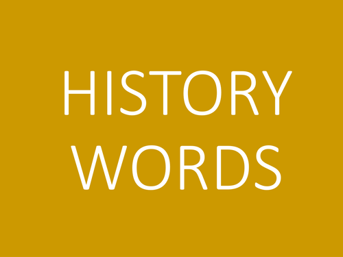 History Word Wall/Display