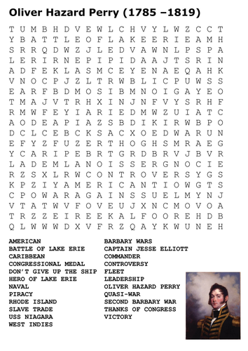 Oliver Hazard Perry Word Search