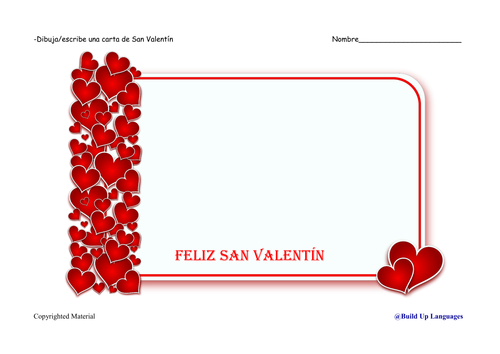 6.San Valentín- dibuja/escribe tu propia carta