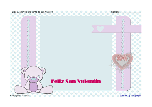 7.San Valentín- dibuja/escribe tu propia carta