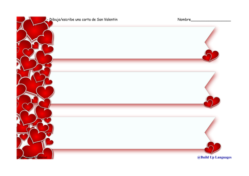 8.San Valentín- dibuja/escribe tu propia carta