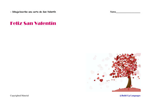 10.San Valentín- dibuja/escribe tu propia carta