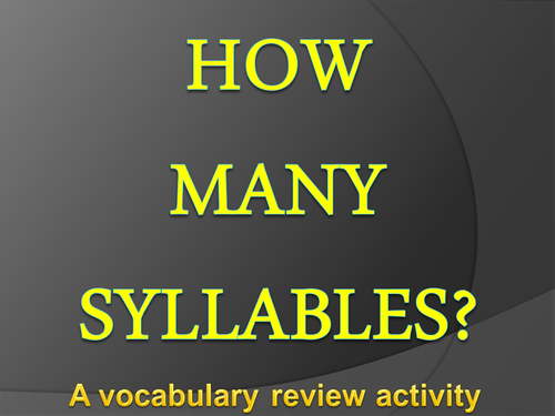 How many syllables?