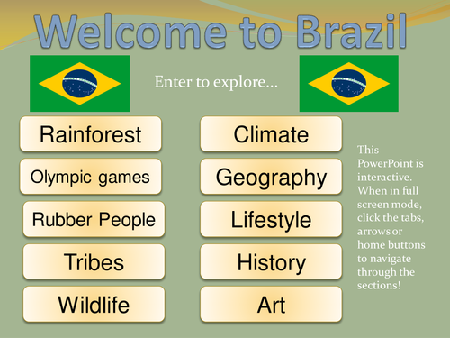 Brazil Information PowerPoint for KS2 - comprehensive and interactive