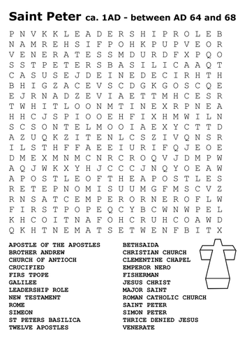 Saint Peter Word Search