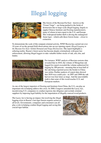 Threats to the Taiga (Boreal forest)