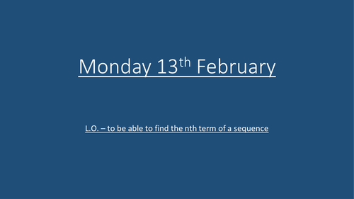 Finding and using the nth term
