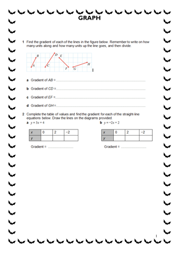 graph worksheet teaching resources