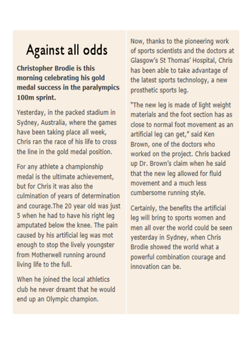 Newspaper techniques