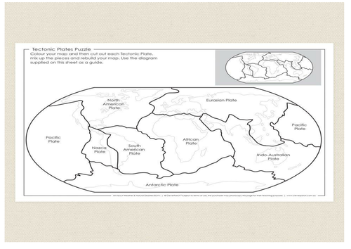 Tectonic plates Puzzle