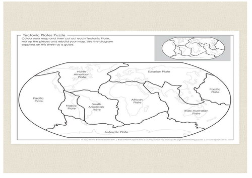 Tectonic plates Puzzle | Teaching Resources