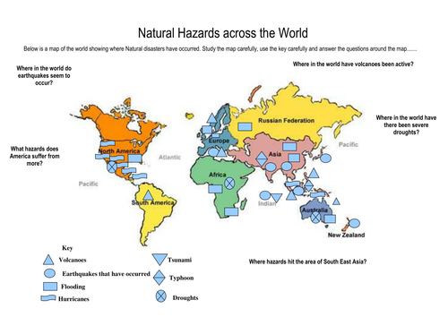 Natural Hazards world analysis map