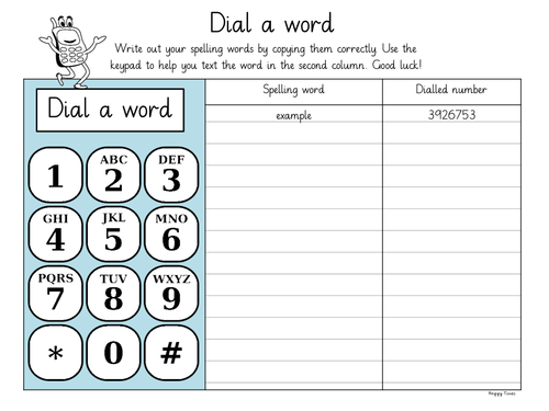 "Dial a Word" Fun Spelling Activity (English, SPaG, Spellings)