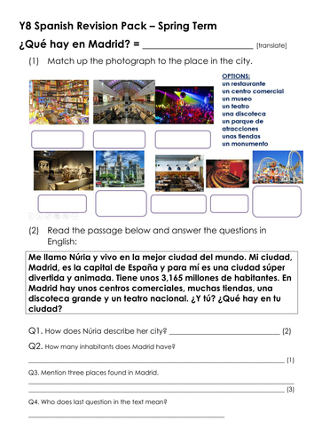 KS3/4 Spanish - Holidays and Preterite Past Tense Revision & Activities Pack