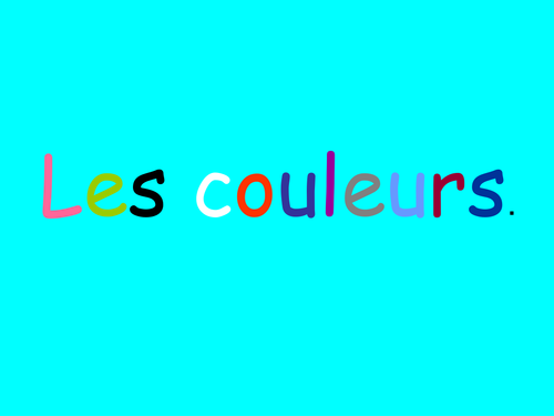 Les couleurs