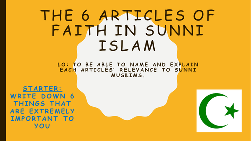 articles of islamic faith ministries association
