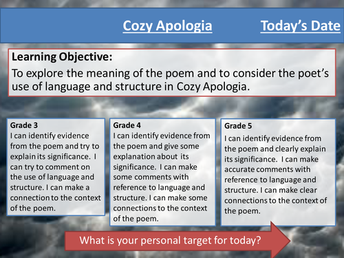 Cozy Apologia by Rita Dove - Poem Analysis - Eduqas Poetry Anthology