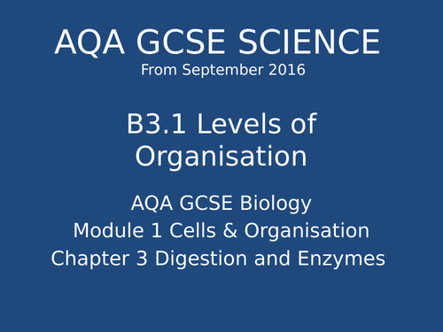 NEW GCSE Biology - B3 Digestion and Enzymes