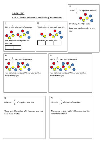 problem solving equivalent fractions year 4