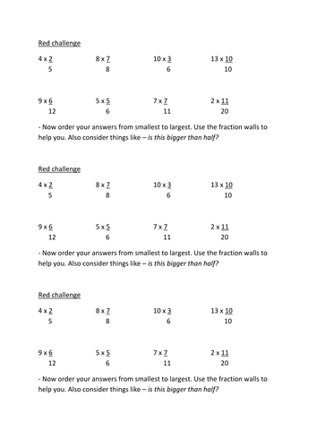 Mastery in maths - Year 5 Multiplying fractions by whole numbers  lesson
