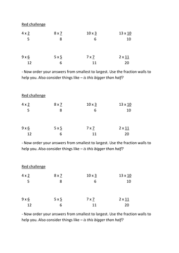 mastery in maths year 5 multiplying fractions by whole numbers lesson