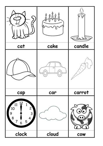 words beginning with C flashcards by sara-turner-montessori - Teaching