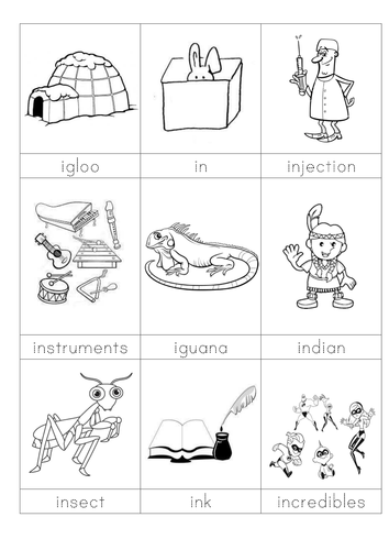 words beginning with I flashcards