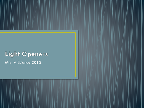 Light Formative Assessment ppt Bundle