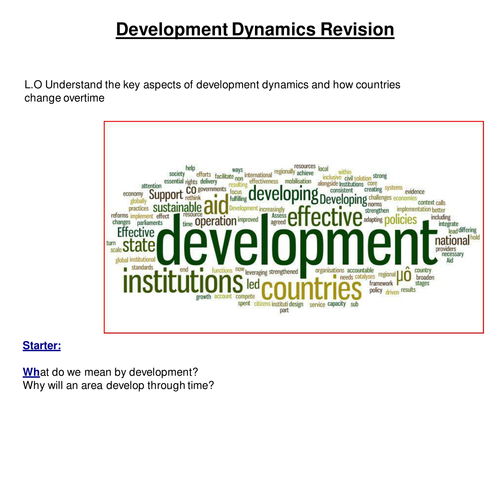 Development Dynamics Revision (Edexcel B 9-1)