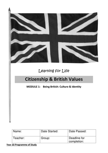 Being British    Britsh Values Workbook for pupils