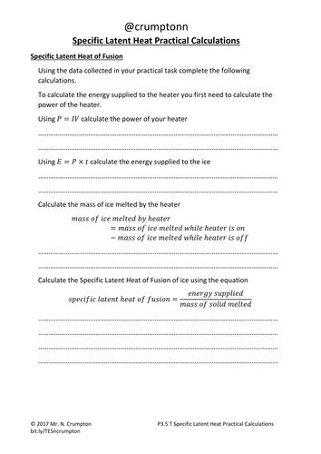 GCSE Physics - Specific Latent Heat of Fusion and Vaporisation Practical Calculations